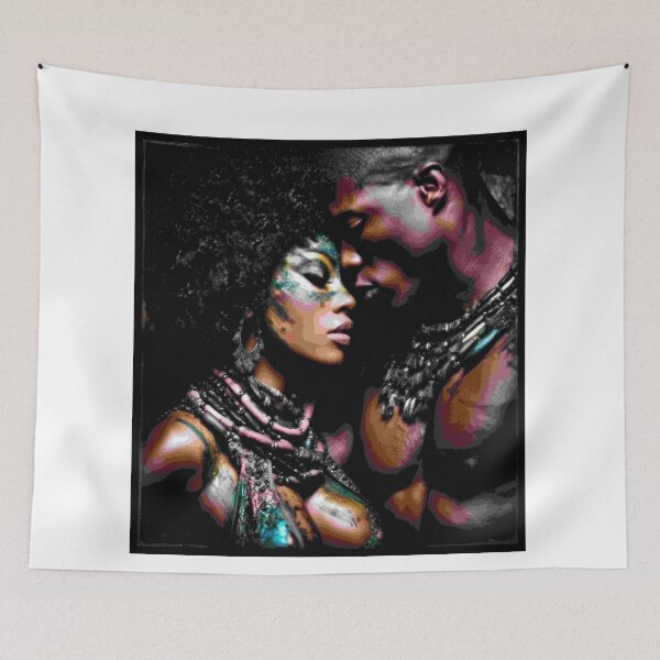 Aperçu de l'œuvre Art de l'amour noir Afro Nova créée et vendue par Blackcanvas444.