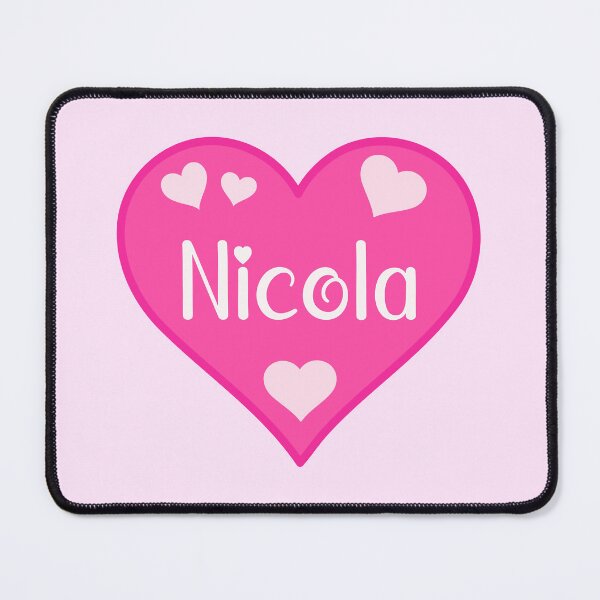 Item preview, Nicola Name Pink Heart designed and sold by Jeallan Designs.