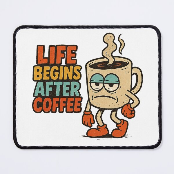 Item preview, Life Begins After Coffee Funny Mug Design designed and sold by SnapLabDesigns.