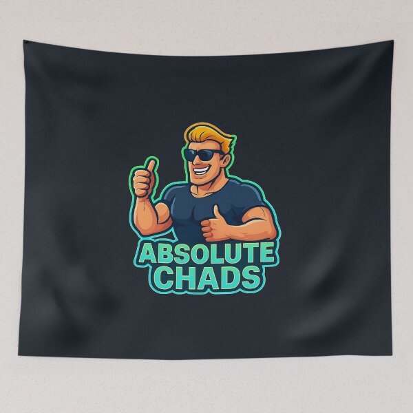 Item preview, Absolute Chads – Meme Cartoon Muscle Design designed and sold by Bratak.
