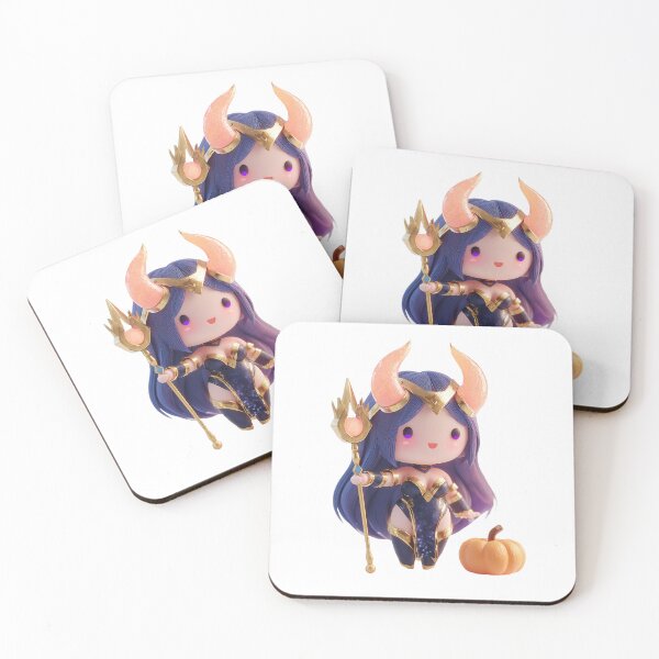 Item preview, Hekate Chibi – Cute Halloween Witch Goddess with Pumpkin and Magic Staff designed and sold by GoldenChiArt.
