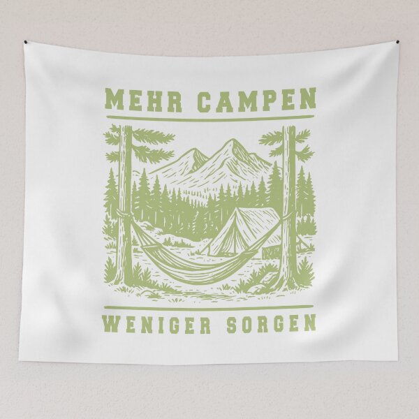 Item preview, More Camping Less Worries Camping Adventure Retro designed and sold by LuminOrb.