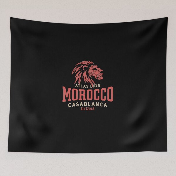 Item preview, Casablanca Atlas lion – Moroccan costal City Retro Style designed and sold by akartaws.