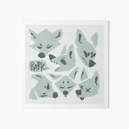 Item preview, moodier dogs bark (grey dog pattern) designed and sold by revioLATE.