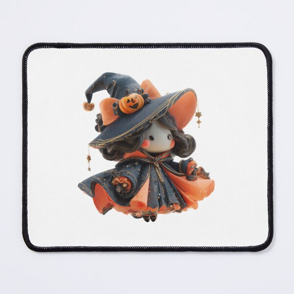 Item preview, Hekate Chibi – Cute Halloween Witch Goddess with Pumpkin Hat designed and sold by GoldenChiArt.