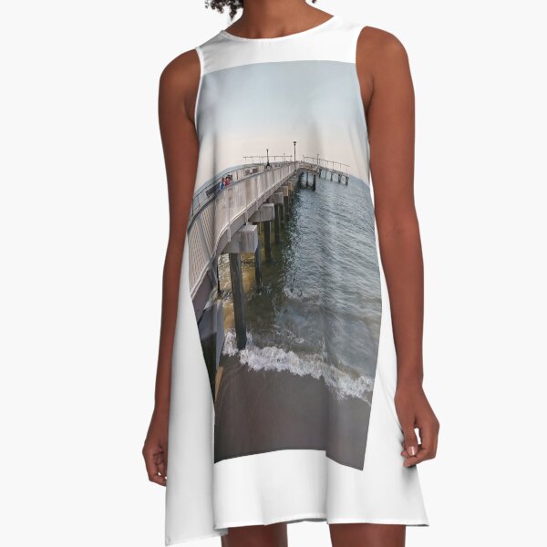 #NewYorkCity, #Brooklyn, #ConeyIsland, #ConeyIslandBeach, #water, #beach, #BeachSwimming  A-Line Dress