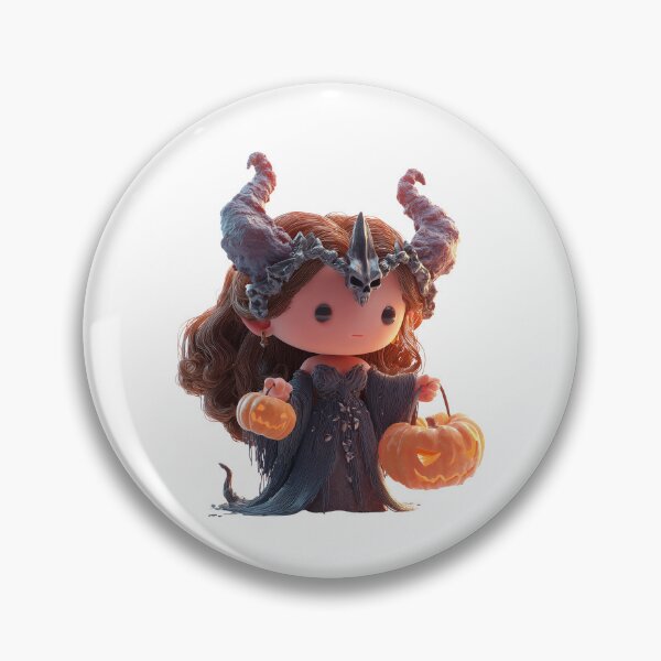 Artikelvorschau, Hekate Chibi – Süße Halloween-Hexengöttin mit Kürbishornkrone entworfen und verkauft von GoldenChiArt.