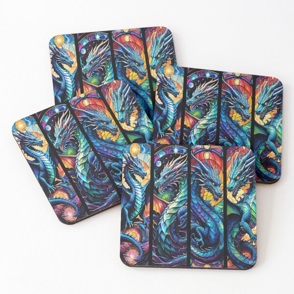 Item preview, Stained Glass Dragons designed and sold by HavenDesign.