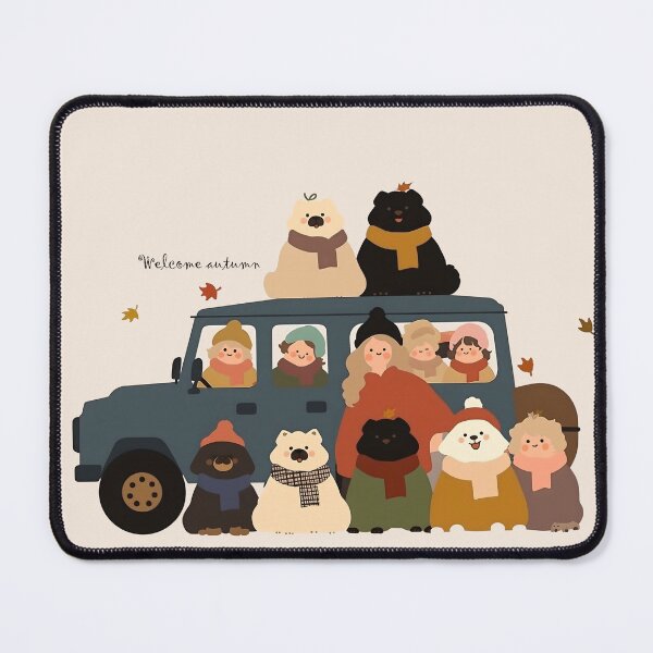 Item preview, Cute Autumn Dogs Illustration designed and sold by kelsangstudio.