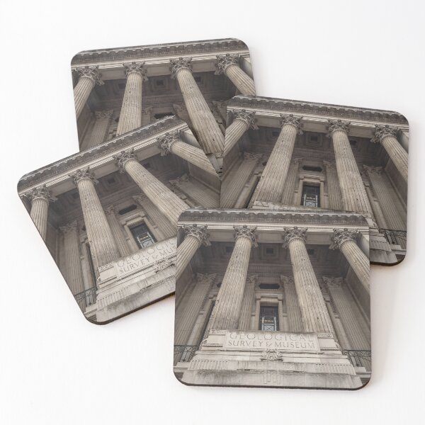 Item preview, Geological Museum entrance with grand classical pillars designed and sold by bailey-cooper.