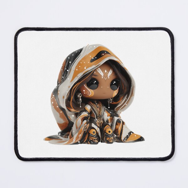 Item preview, Hekate Chibi – Cute Halloween Witch Goddess with Starry Cloak and Masks designed and sold by GoldenChiArt.