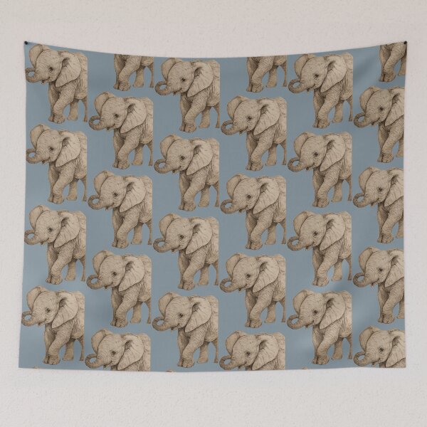 Item preview, Curled Trunk Elephant Sticker/L2D  designed and sold by L2Dcreations.