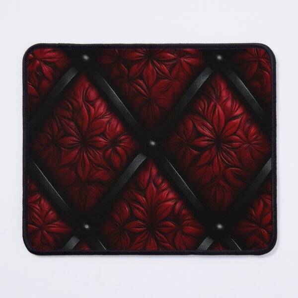 Item preview, Crimson Leather Grid designed and sold by Kaleidoscope Print.