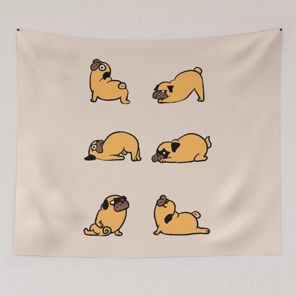 Item preview, Pug Yoga for Lower Back  designed and sold by Huebucket.