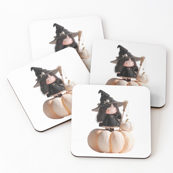 Item preview, Hekate Chibi – Cute Halloween Witch Goddess Sitting on Pumpkin designed and sold by GoldenChiArt.