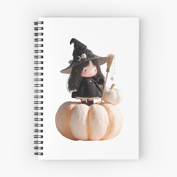 Item preview, Hekate Chibi – Cute Halloween Witch Goddess Sitting on Pumpkin designed and sold by GoldenChiArt.