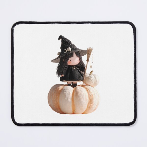 Item preview, Hekate Chibi – Cute Halloween Witch Goddess Sitting on Pumpkin designed and sold by GoldenChiArt.