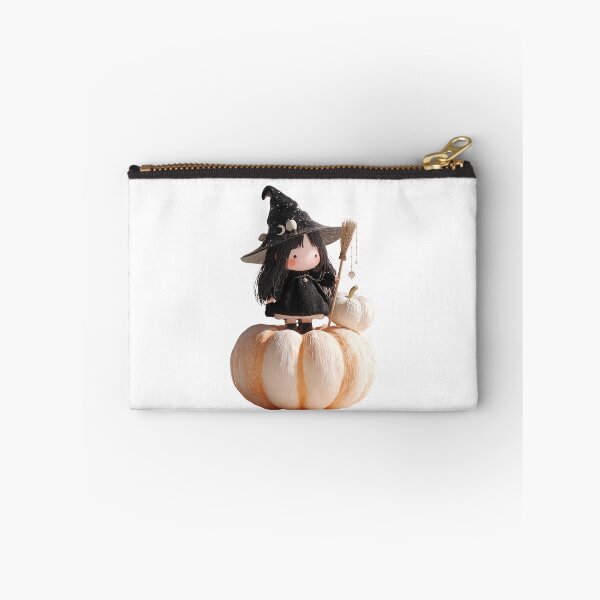 Item preview, Hekate Chibi – Cute Halloween Witch Goddess Sitting on Pumpkin designed and sold by GoldenChiArt.