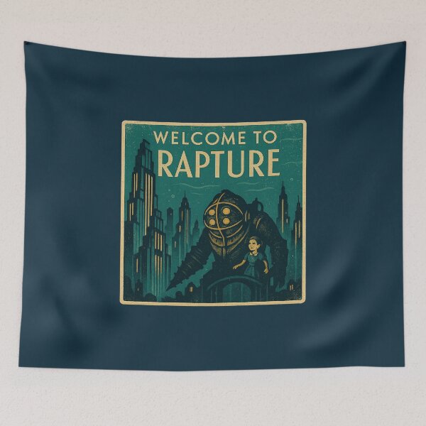 Item preview, Welcome to Rapture – Vintage Art Deco Travel Poster designed and sold by Bratak.