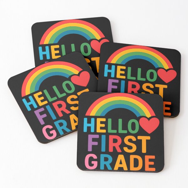 Item preview, Hello First Grade Rainbow Back to School Design designed and sold by GracefulPODshop.