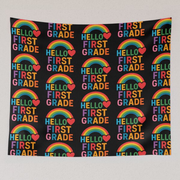 Item preview, Hello First Grade Rainbow Back to School Design designed and sold by GracefulPODshop.