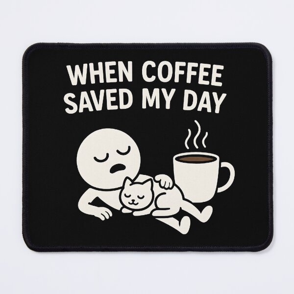 Item preview, Funny Coffee Cartoon Meme Shirt When Coffee Saved My Day designed and sold by Weorus.