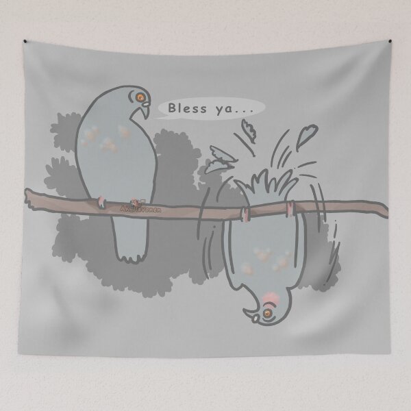 Item preview, Pigeon Sneeze With Power! Painting designed and sold by AK-Hevonen.