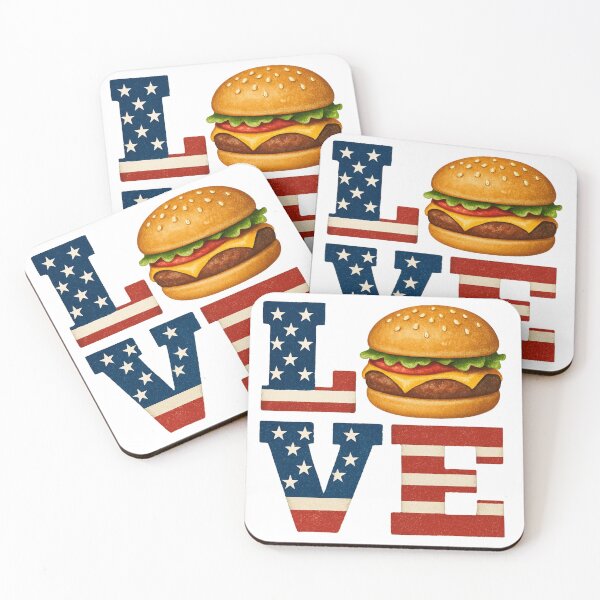 Item preview, USA Loves Burgers designed and sold by PRCheeseburger.
