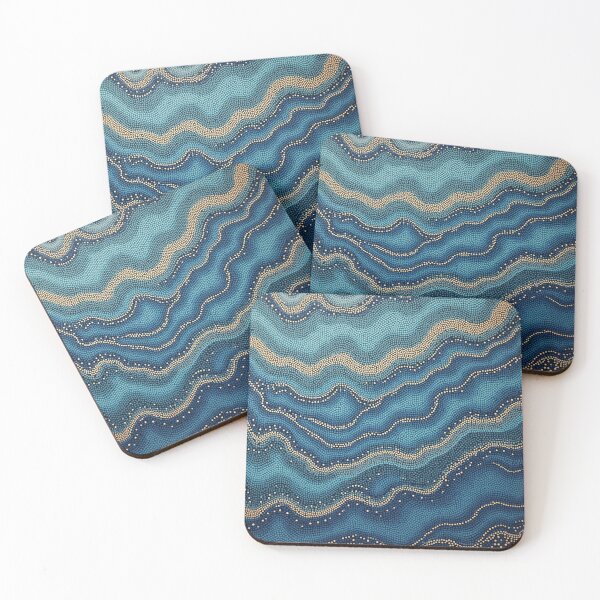 Item preview, Aboriginal Inspired Dot Art - Beach Waves designed and sold by GrinGalore.