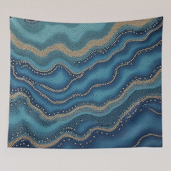 Item preview, Aboriginal Inspired Dot Art - Beach Waves designed and sold by GrinGalore.