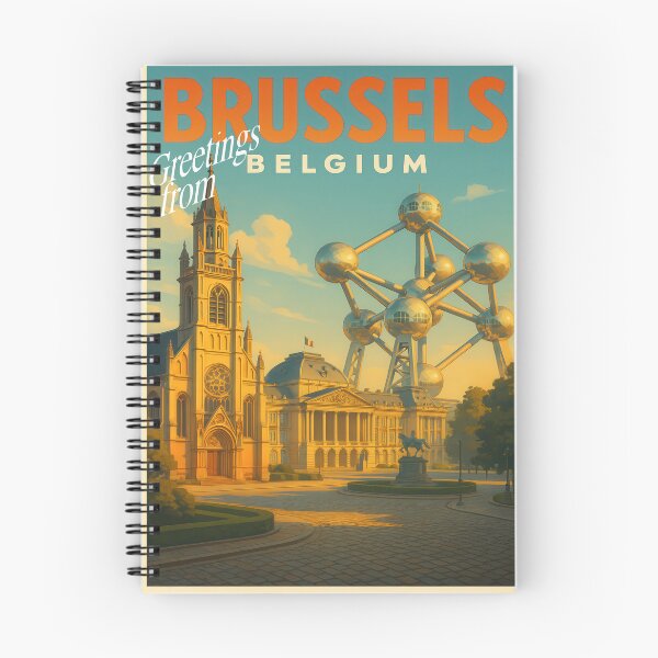 Item preview, Greetings from BRUSSELS Belgium - (THREE LANDMARKS) designed and sold by Earth Celebration Designs.