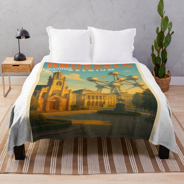 Item preview, Greetings from BRUSSELS Belgium - (THREE LANDMARKS) designed and sold by Earth Celebration Designs.