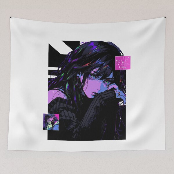 Item preview, Chronically Online Cyberpunk Anime Girl designed and sold by clovisprice.