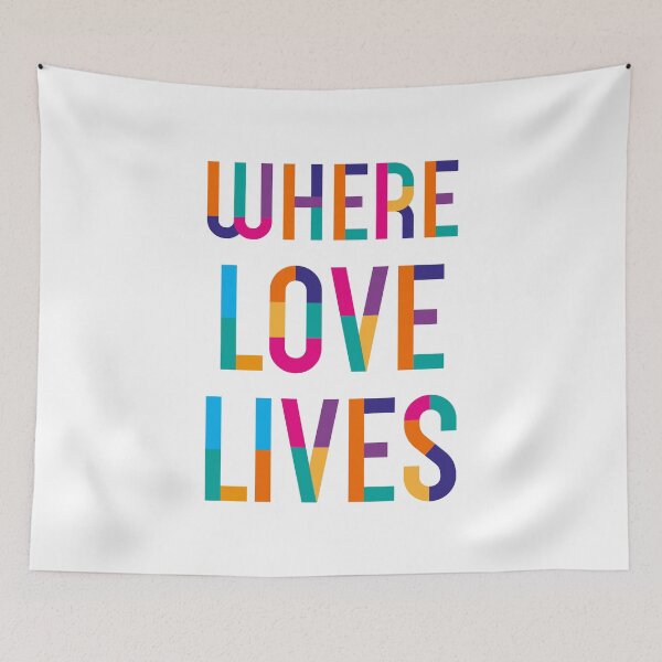 Item preview, Where Love Lives – Colorful Urban Typography designed and sold by TipTop GFX.