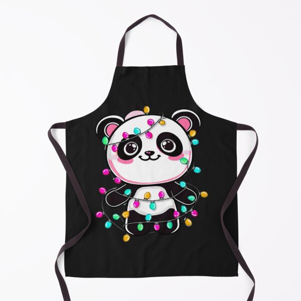 Item preview, Cute Chibi Panda Tangled in Christmas Lights – Funny Kawaii Holiday designed and sold by ColorSplash123.