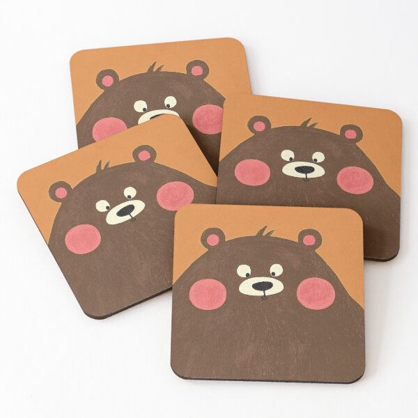 Item preview, Chubby Surprised Brown Bear Illustration designed and sold by kelsangstudio.