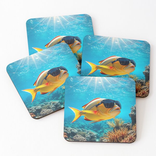 Item preview, Fish with Sunglass  designed and sold by Tanu Biswas.
