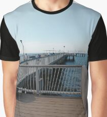 #NewYorkCity, #Brooklyn, #ConeyIsland, #ConeyIslandBeach, #water, #beach, #BeachSwimming, #pier Graphic T-Shirt