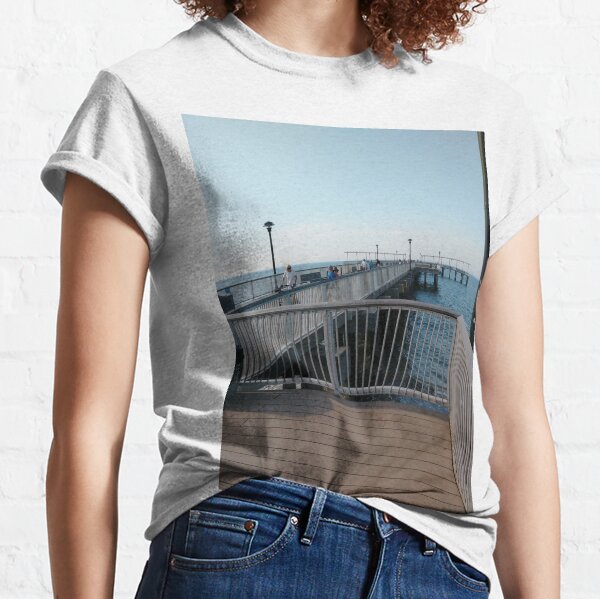 #NewYorkCity, #Brooklyn, #ConeyIsland, #ConeyIslandBeach, #water, #beach, #BeachSwimming, #pier Classic T-Shirt