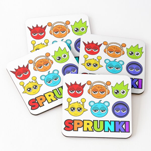 Item preview, SPRUNKI Circle Squad – 6 Heads, 6 Moods, 1 Rainbow designed and sold by violetteskyart-vioart.