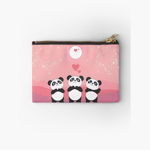 Item preview, Cute Panda Trio Love Illustration – Kawaii Pink Valentine’s Day Art designed and sold by A L O N E.