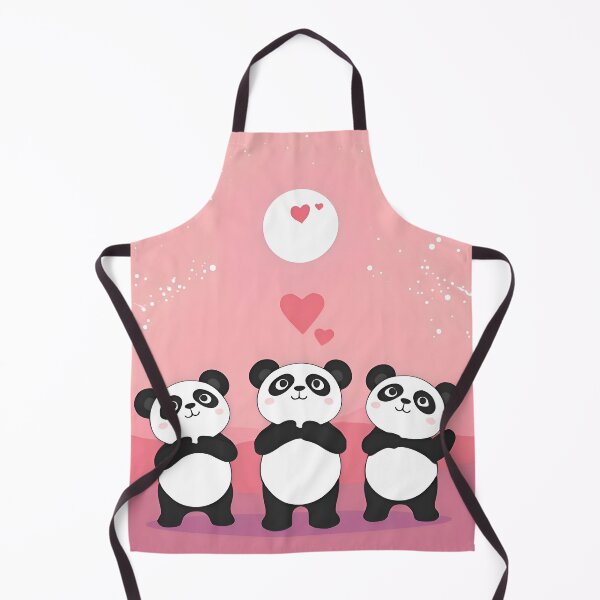 Item preview, Cute Panda Trio Love Illustration – Kawaii Pink Valentine’s Day Art designed and sold by A L O N E.