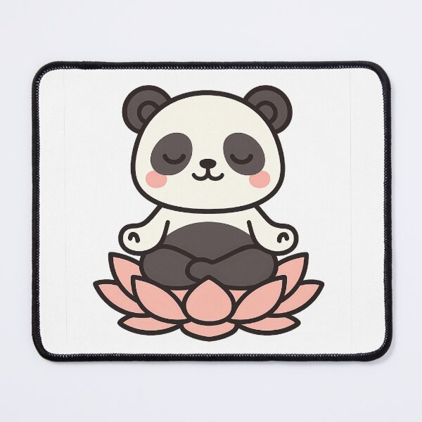 Item preview, Meditating Panda on Lotus designed and sold by kyokugen.