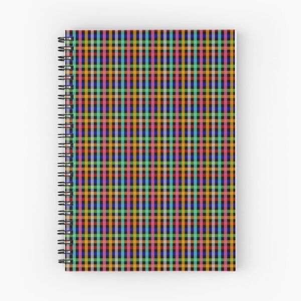 Item preview, Multicolored Gingham Check Plaid - Black Background designed and sold by PatternTitan.