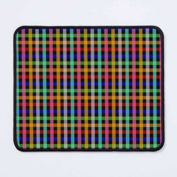 Item preview, Multicolored Gingham Check Plaid - Black Background designed and sold by PatternTitan.