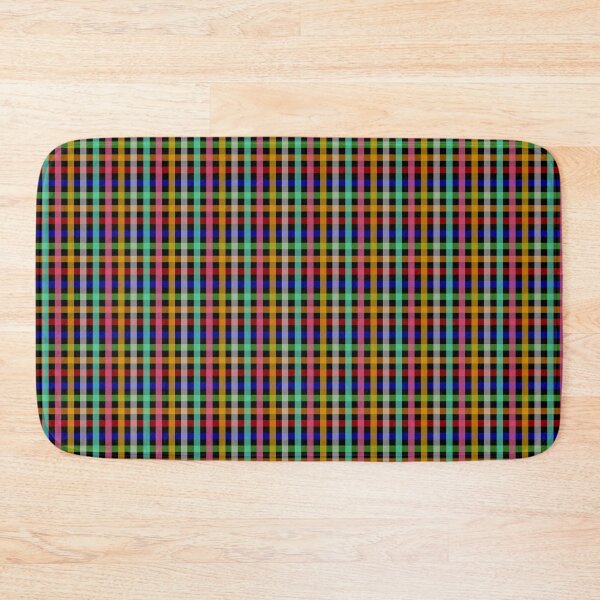 Item preview, Multicolored Gingham Check Plaid - Black Background  designed and sold by PatternTitan.