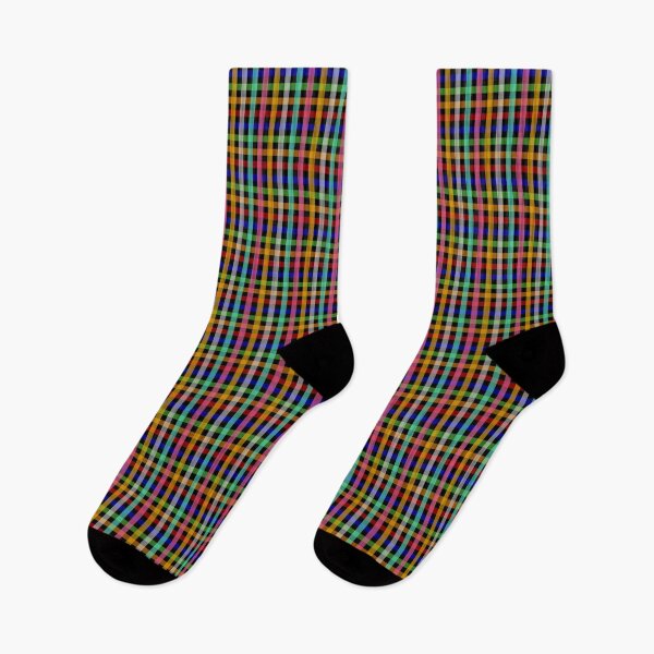 Item preview, Multicolored Gingham Check Plaid - Black Background  designed and sold by PatternTitan.