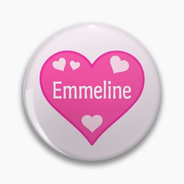 Item preview, Emmeline Name Pink Heart  designed and sold by Jeallan Designs.