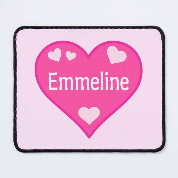 Item preview, Emmeline Name Pink Heart  designed and sold by Jeallan Designs.
