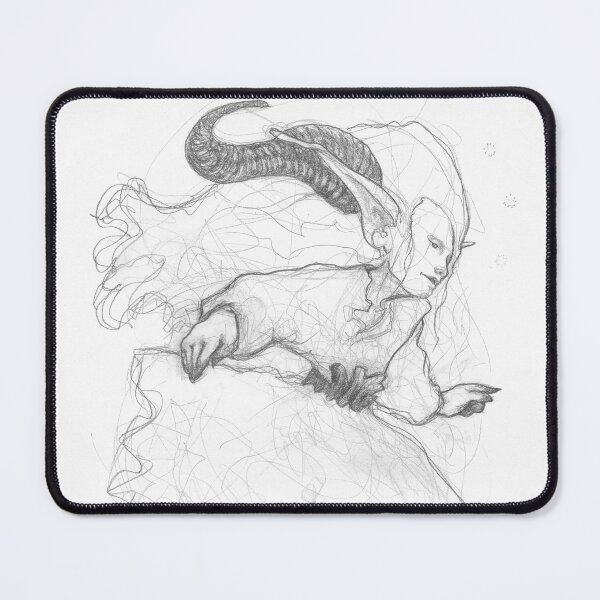 Item preview, Ophelia The Horned Lady (Grey) designed and sold by Kaisa Maria Tuulenkari.